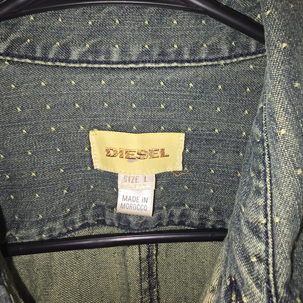 DIESEL Denim Long Sleeve Jacket/Shirt Size L - Picture 3 of 8